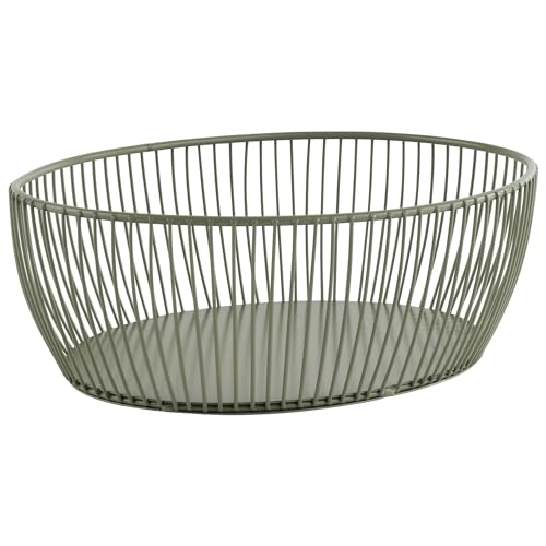 Panier vert fumé APS 30473 de 24 x 19 cm pour buffet et table