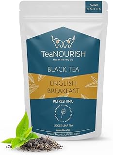 TeaNOURISH English Breakfast Black Tea | Rich, Robust & Full Bodied Loose Leaf Tea | Refreshing & Aromatic | Freshly Sourced Direct From Origin - 3.53oz/100g