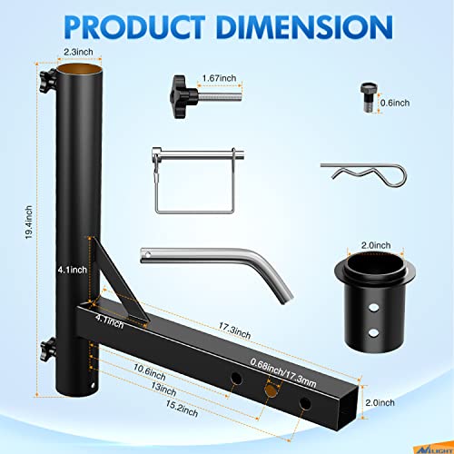 Image of Nilight Hitch Mount Flagpole Holder for 2 Inch Receiver