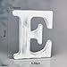 WOODOUNAI 8 Inch Rustic White Wood Letters Unfinished Wood Letters for Wall Decorative White Retro Standing Letters Sign Board Decoration for Craft Home Party Projects (E)