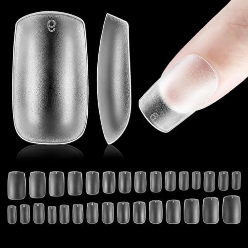 Juego de 300 uñas cuadradas cortas de gel suave, uñas postizas de cobertura completa para uñas de gel, 300 unidades