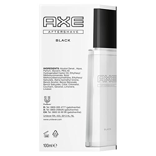 Axe Aftershave Black für gepflegte Haut mit würzig-maskulinem Duft nach Zedernholz und gefrorener Birne 100 ml 1 Stück - Image 3