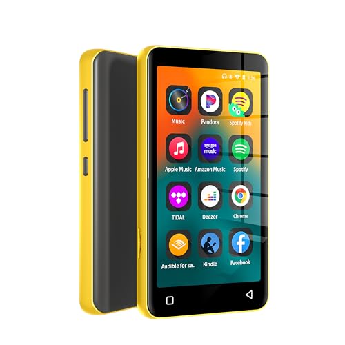 Image of MP3 Player with Bluetooth and WiFi,MP3 Player with Spotify,Spotify Kids,Audible,Pandora,Amazon Music,4 inch Music Player MP4 Up to 1TB(16GB,Gold Black)