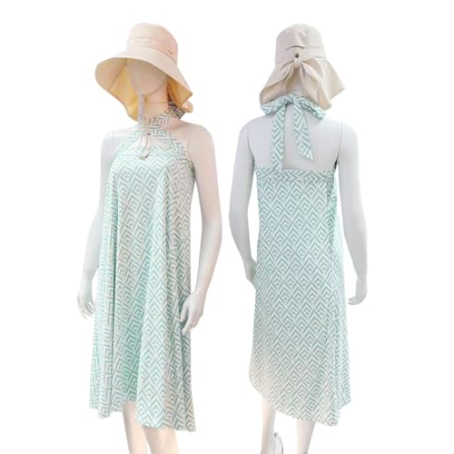 Women's UPF50+ Sun Protection Convertible Dresses Swim Cover Ups Beach Long Skirts Boho Sun Shawl Multi-Way Wrap 5