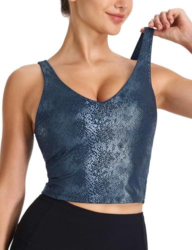 Image of THE GYM PEOPLE Womens' Sports Bra Longline Wirefree Padded with Medium Support