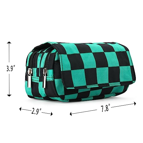 VEELAM Estojo de lápis de anime, porta-lápis bonito kawaii de grande capacidade, verde