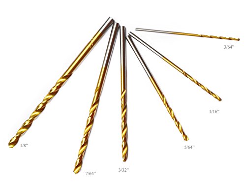Bostal DBMS60 60Pcs Drill Bits Set 1/8 1/16 3/64 5/64 3/32 7/64 Micro Drill Twist Drill Bit Set Jobbers Length Mini Micro Drill Perfect Use thumb #3