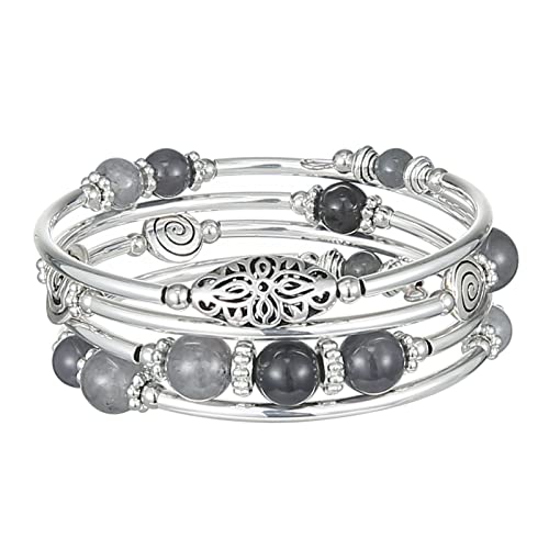 Bijoux tendance FULU AUTUMN bracelet bohème argent et perles empilables