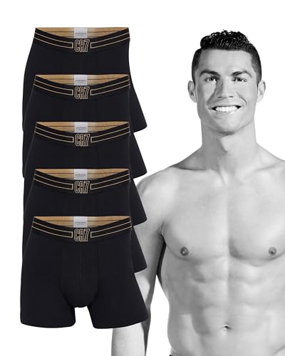 CR7 Cristiano Ronaldo Boxershorts für Herren, 5er-Pack, Größe S-2XL