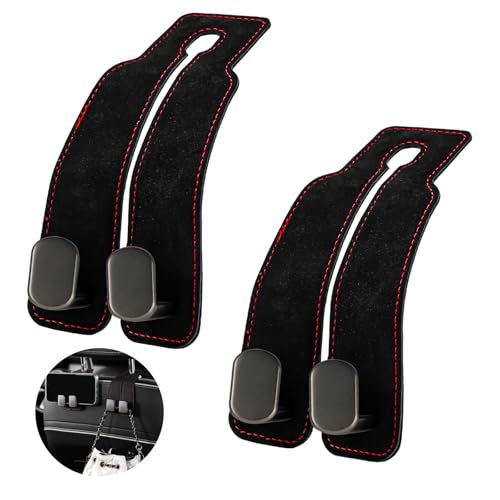 2 Ganchos para Asiento de Coche,Reposacabezas Coche,Accesorios Coche Interior, Ganchos para Reposacabezas de Asiento Trasero Multifuncionales,para Colgarabrigos Bolsa de Comestibles Bolsos y Bolsos