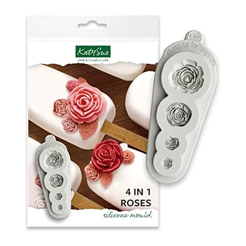 Katy Sue 4 Roses Silicone Mould for Cake Decorating & Crafts Cover