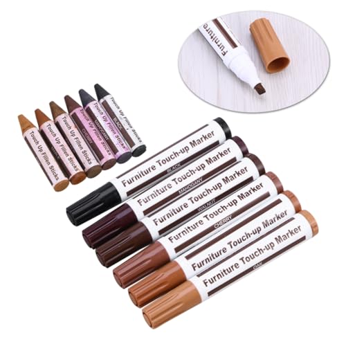 HAPINARY 12 in 1 Touch-up Pens for Furniture Scratch Repair Kit Fast-Drying Hardwood Floor