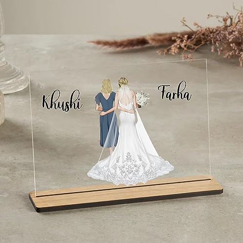 Image of Customized Acrylic Plaque for Bestie|Gift for Besties|Name Gift for Best Friend (Design 9), Transparent
