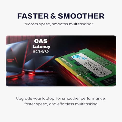 Image of EVM 4GB DDR4 Laptop RAM 3200MHz - Unleash Your System's Full Potential - Perfect for Gamers, Office Work, and More - 10 Years Warranty (EVMT4G3200S88P)