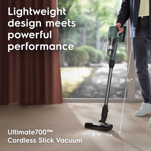 Image of Electrolux Ultimate700 Cordless Stick Vacuum with PowerPro Bristle Nozzle and High Suction Power, 50-Minute Run Time, 4 Power Modes, Ocean Green
