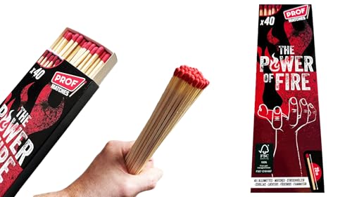 jameitop Lot de 2 allumettes XXL pour barbecue de 20 cm + 1 paquet de bois du monde