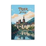 Trier Germanya Vintage-Reise-Poster, Kunstdruck, Wandfoto, 