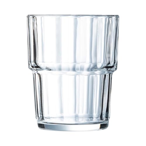 Arcoroc ARC 60024 Norvege Trinkglas, Wasserglas, Saftglas, 200ml, Glas, transparent, 6 Stück
