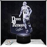 Lampephoto.fr - Lampe 3D Dennis Rodman Décoration Basketball Usa, Idée Cadeau Homme Objet Sport Dennis Rodman Veilleuse Adulte Déco Chambre, Idée Cadeau Noel Homme Original