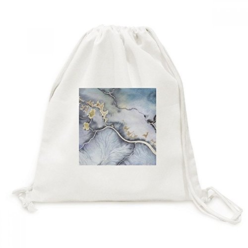 Sac à dos drawstring aquarelle en toile voyage léger avec cordons de serrage confort