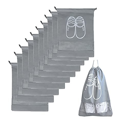 Sac Chaussures DéPerlant Sacs Cordon Talons Hauts Ensemble Sacs Chaussures Transparents 10 Sac Chaussures Avec FenêTre Pour Sport, Camping, Voyages, IdéAl Pour Les Voyages Ou Le Rangement à La Maison Cover