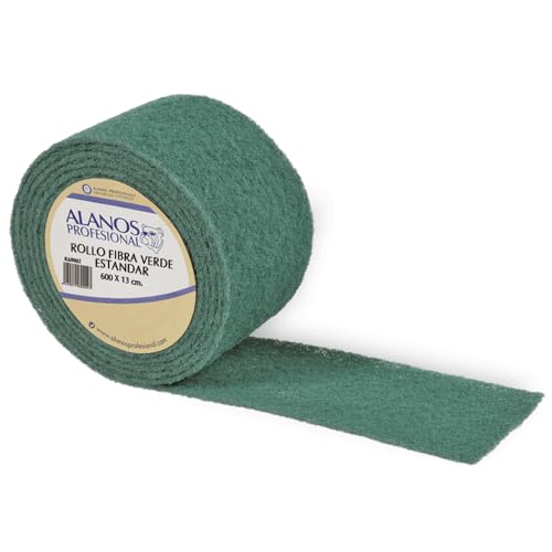Alanos Profesional - Estropajo Rollo Verde de Alta Abrasividad 6m | para Limpieza Profunda y Uso Doméstico | Ideal Hostelería y Comedores, Verde, Extra Largo, Fibra Verde
