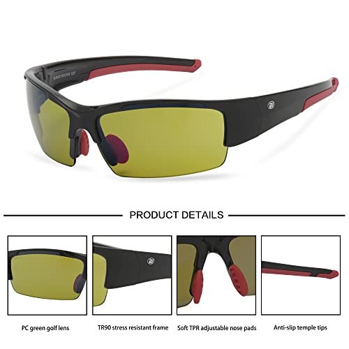 BLAITEJUS HD Semi-Rimless Golf Sunglasses