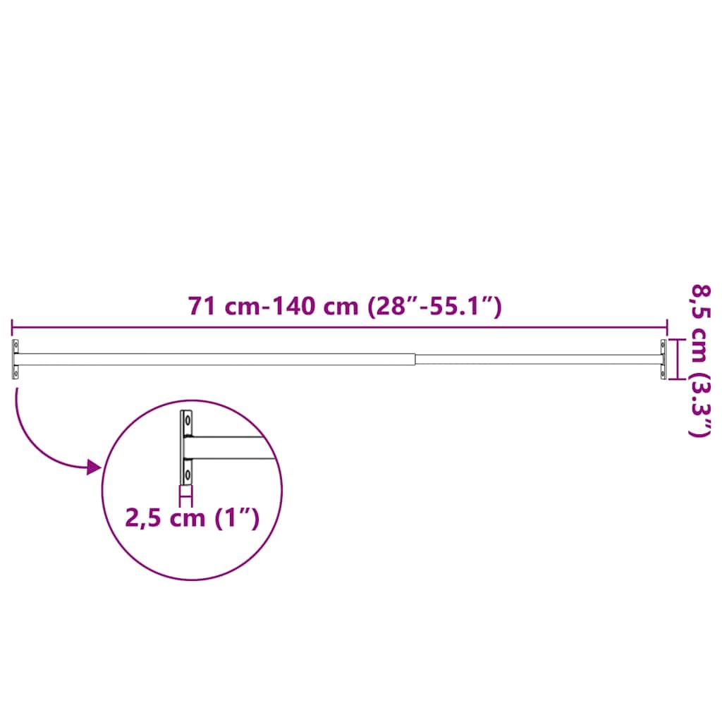 vidaXL Barras de Seguridad Ajustables para Ventanas, 3 Piezas, Plata, 710–1200 mm, Acero, Protector de Ventana, Barrera de Seguridad para Hogar y Oficina, Protección Infantil, Fácil de Montar