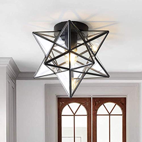 Jonathan Y JYL9035A Stella 12 Inch Moravian Star Metal/Glass Led Flush Mount Contemporary Dimmable thumb #6