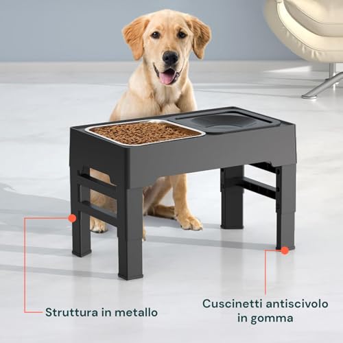 Ciotole Regolabili Perfette Per Tutti I Cani - Da 8,7 A 28,8 Cm Di Altezza - 7