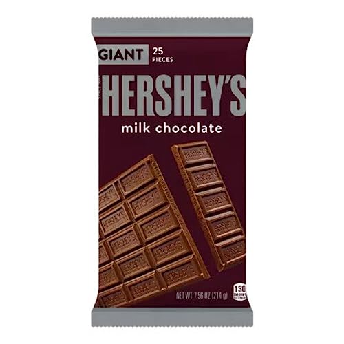 HERSHEYS Milk Chocolate GIANT block 25 pieces 214g / 7.56 oz