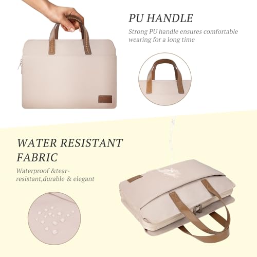RAINYEAR Laptop Bag for Women, 13-14 inch Laptop Sleeve Water Resistant Computer Bag Laptop Carrying Case Messenger Bag with Handle for Work Business Office Travel3