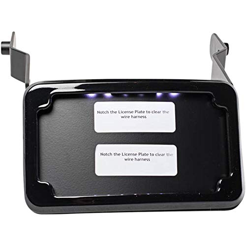 Cycle Visions Cv4660B Curved License Plate Frame And Mount - Black #TOP5