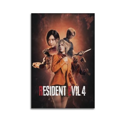 SDYFERBX Póster artístico de Resident Evil Game 6 pósteres decorativos de lienzo para pared e impresión artística moderna para decoración de dormitorio familiar, 12 x 18 pulgadas (30 x 45 cm)