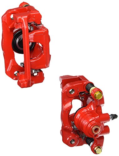 Image of PowerStop Rear Red Powder Coated Brake Caliper Pair for Nissan Pathfinder 2005-12 - High-Temp Brake Caliper Upgrade, S2994A