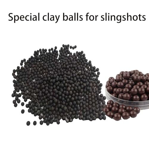 ACTIUSIS Schwarz-rote 9 mm Harttonkugel (500 g) Schlammkugel Tonkugel, Harttonkugel zum Üben