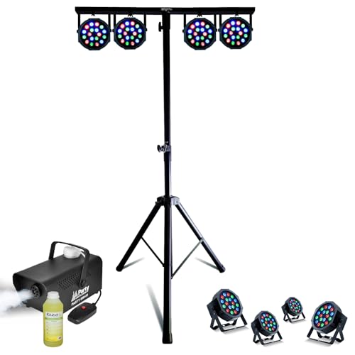 MOOVING LIGHT & SOUND – Piedino Luce DJ Regolabile 1,60 M, Traversa 80 Cm, Stabile E Salvaspazio