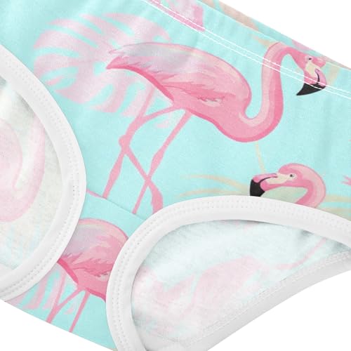 Pink Flamingos Pastel Leaves Blue Girls Underwear Toddler 2t Cotton Girl Panties Cute Fancy Undies Kids Briefs4