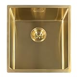 fregadero marmol segunda mano malaga Radio: 10 mm Lanesto Urban 613 - Fregadero - 40 x 40 cm - Gold