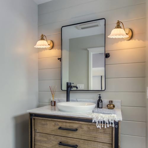 Image of XIEDUN Vanity Light Brass Wall Sconces Vintage Bathroom Sconces