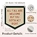 Lacama Classroom Wall College Dorm Decor, All Y'all Are Welcome But You Gotta Act Right Banner, Retro Wall Hanging Banner Pennant Flag for Bedroom Kids Room Playroom Decor