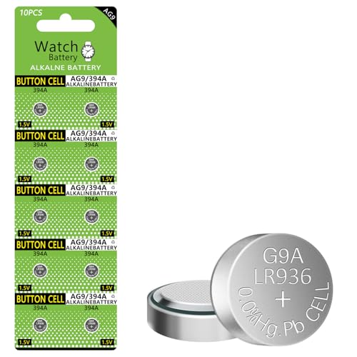 10PCS SR936SW (394) Cell Battery 1.55V AG9 Silver Oxide Watch Battery LR936/194/LR45 Cell Coin Battery