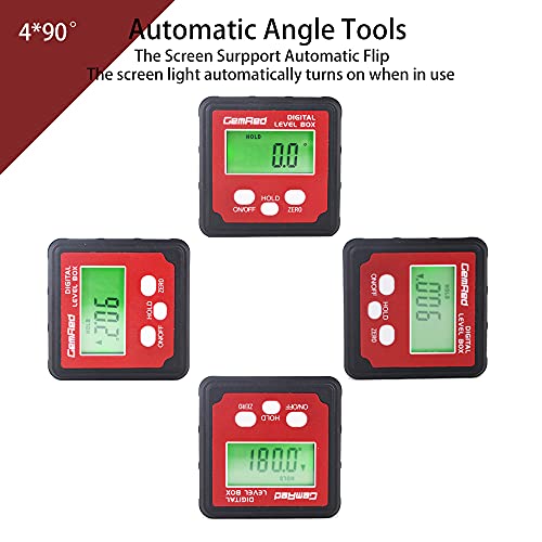 GemRed Digital Level Tool, Digital Angle Finder Tool, Woodworking Tools, Angle Gauge for Carpenter/Automobile/Welding/DIY Tools/Home Renovation(Black) …