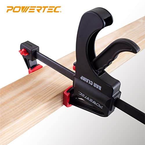Image of POWERTEC 24 inch & 36 inch Bar Clamps /Spreaders 4 Pack, Trigger & Ratchet Quick Grip Clamps for Woodworking, Gluing & DIY Projects