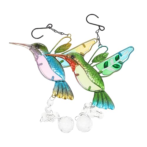 Pendentif colibri en cristal anti-ternissement, suspension de balcon fer artistique durable