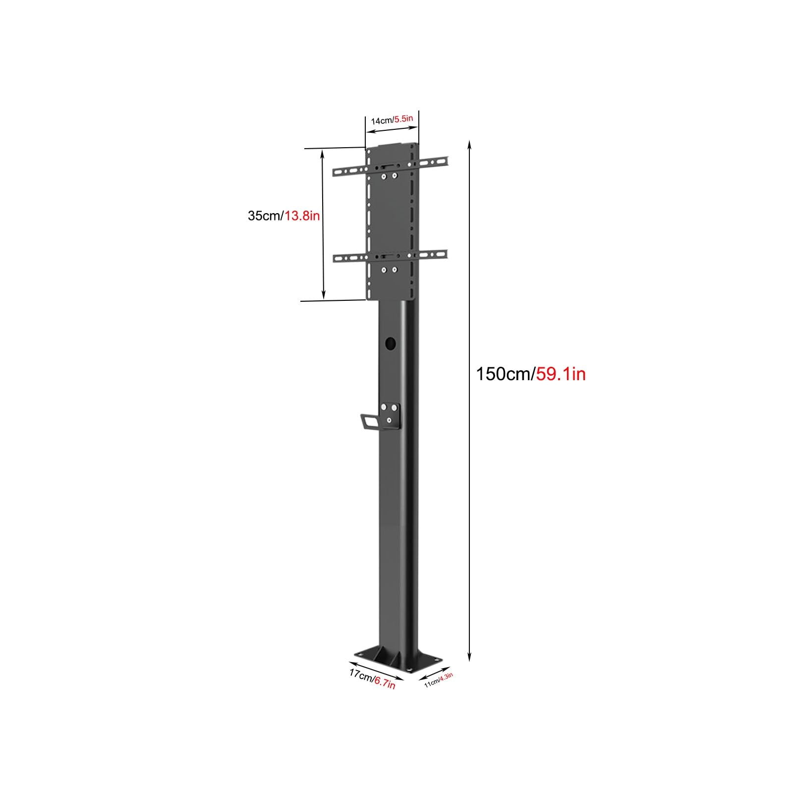 Pedestal para Estación de Carga,Soporte de Base para Vehículos General Electric,Compatible con Mayoría Las Estaciones Carga Orificios Montaje Ajustables Pedestal Acero Resistente Agua y al Óxido