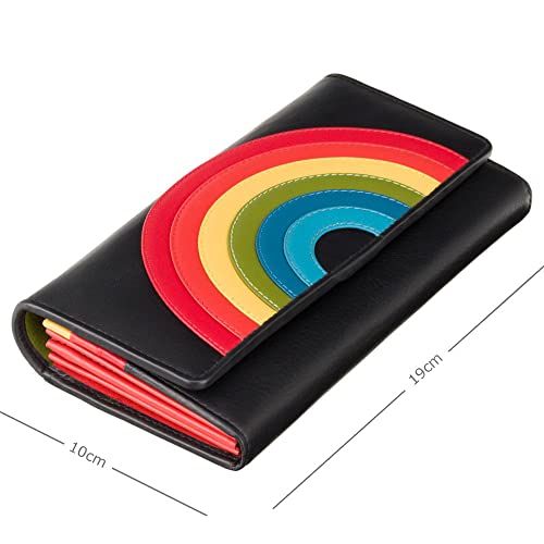 VISCONTI Happy Rainbow Collection Phoebe Leather Purse RFID HR80 (Black)2