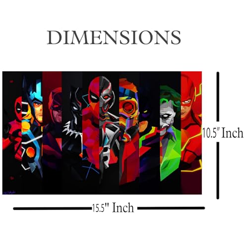 ANCIARY Laptop Skin Stickers Bubble-Free HD Quality Sticker for Laptops Upto 15.6" (Dustproof|Waterproof|Scratchproof|Reusable) - Superhero