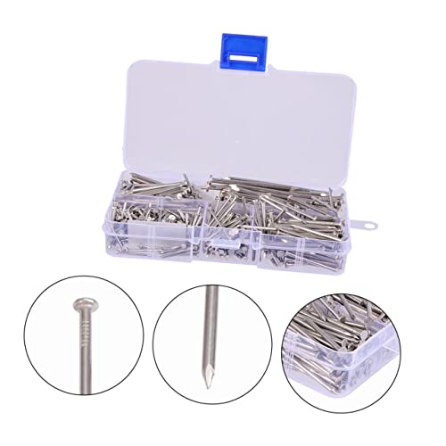460 clavos redondos de acero inoxidable con cabeza plana para proyectos de carpintería y reparaciones en casa miniatura 6
