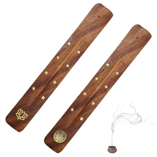 COYUN 2 Stück Räucherstäbchen Halter Holz Weihrauch Brenner...